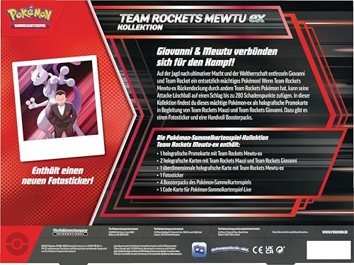 Pokémon trading card game: Team Rocket's Mewtwo-ex Collection (1 holographic promo card, 1 oversized holographic card & 4 booster packs)