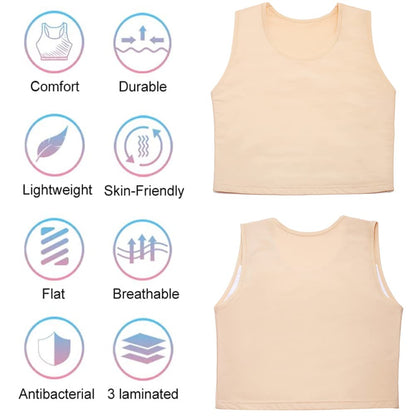 Jumwa Binder Transgender Tomboy Ladies FTM Compression Chest Binder, K, XL