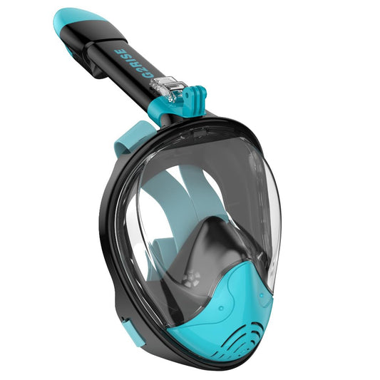 G2RISE® snorkel mask, diving mask, foldable CO2-safe snorkel full face mask with camera mount for kids and adults.