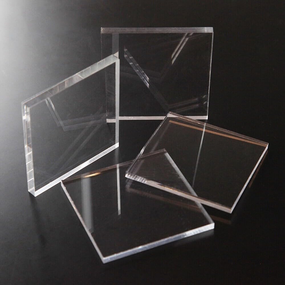 AtHaus Acrylic Glass PLEXIGLAS® 2-10 mm Cut to Size Disc Transparent Clear Material Thickness and Size Selectable Premium (5 mm, 700 x 300 mm)