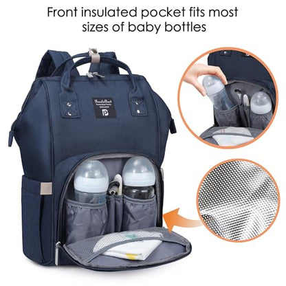 Pomelo Best Baby Diaper Bag stylish backpack with changing mat multifunctional water resistant Large Capacity Backpack for on the go