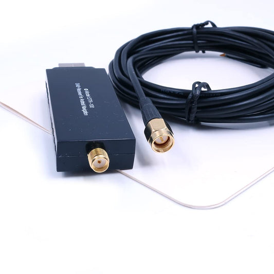 DollaTek DAB Radio Receiver in-Car Antenna Digital DAB+ Adapter Tuner Box Audio USB Amplified Loop Antenna Decoding Radio Reception for Android