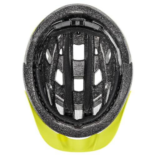 uvex air Wing cc - Lightweight all-round helmet for men and women - individual size adjustment - upgradeable with LED light - Grey-Lime matte - 56-60 cm
