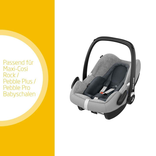 Maxi-Cosi summer cover, compatible with Maxi-Cosi car seats Rock, Pebble Plus, and Pebble Pro. Protective cover for the child car seat, ideal for hot summer days. Color: fresh grey.