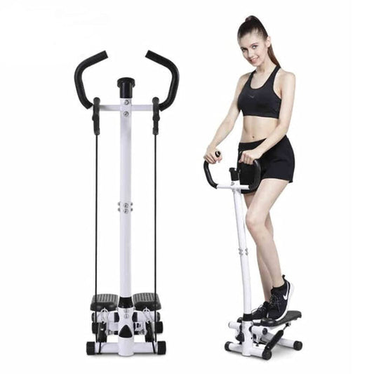 Stepper with handle and LCD monitor, twist stepper for aerobic and fitness, height-adjustable stepper for home.