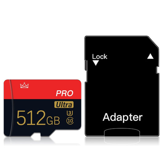 512GB Micro SD Card Class 10 Memory Card High Speed Mini SD Card with Adapter for Computer, Tachograph, Tablet, Drone.