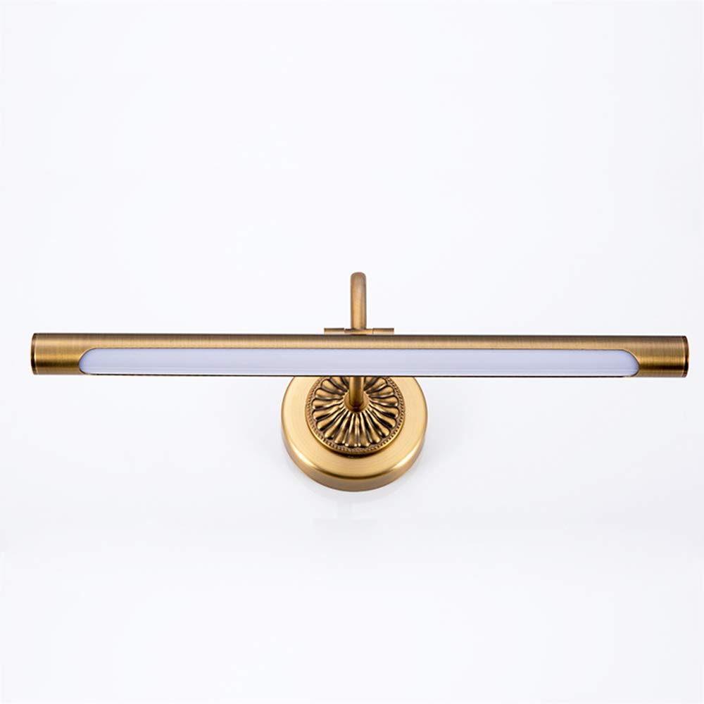 8W Modern LED Metal Mirror Light Wall Lamp Bathroom Make Up Mirror Light Waterproof Anti-fog Wall Lamp for Bathroom Study, Warm Light