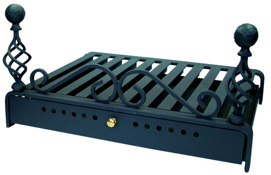 EL ZORRO fireplace grate with ash pan, charcoal grill, suitable for fireplace, 60 x 45 cm.