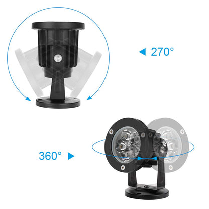 BLOOMWIN Garden Spotlight 4 Set, Outdoor Lighting Garden Light 5w 220V COB Landscape LED Rotating IP65 Waterproof LED Garden Lamp Warm White Spot Light Outdoor Outdoor Lighting