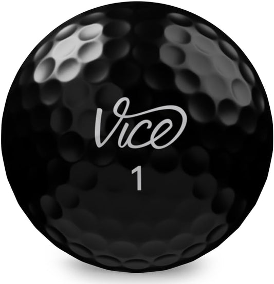 Vice Golf Pro Plus Golf Balls, Limited Edition, Black