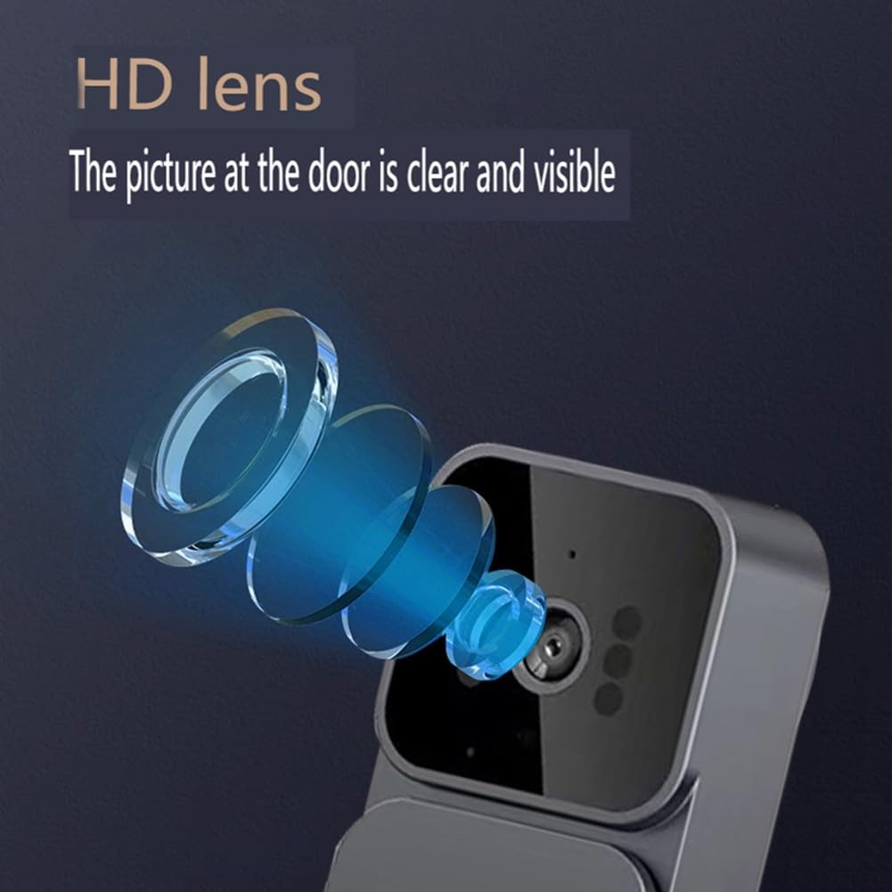 Wireless doorbell camera with monitor, video intercom system with 4.3 inch screen, phone security camera.