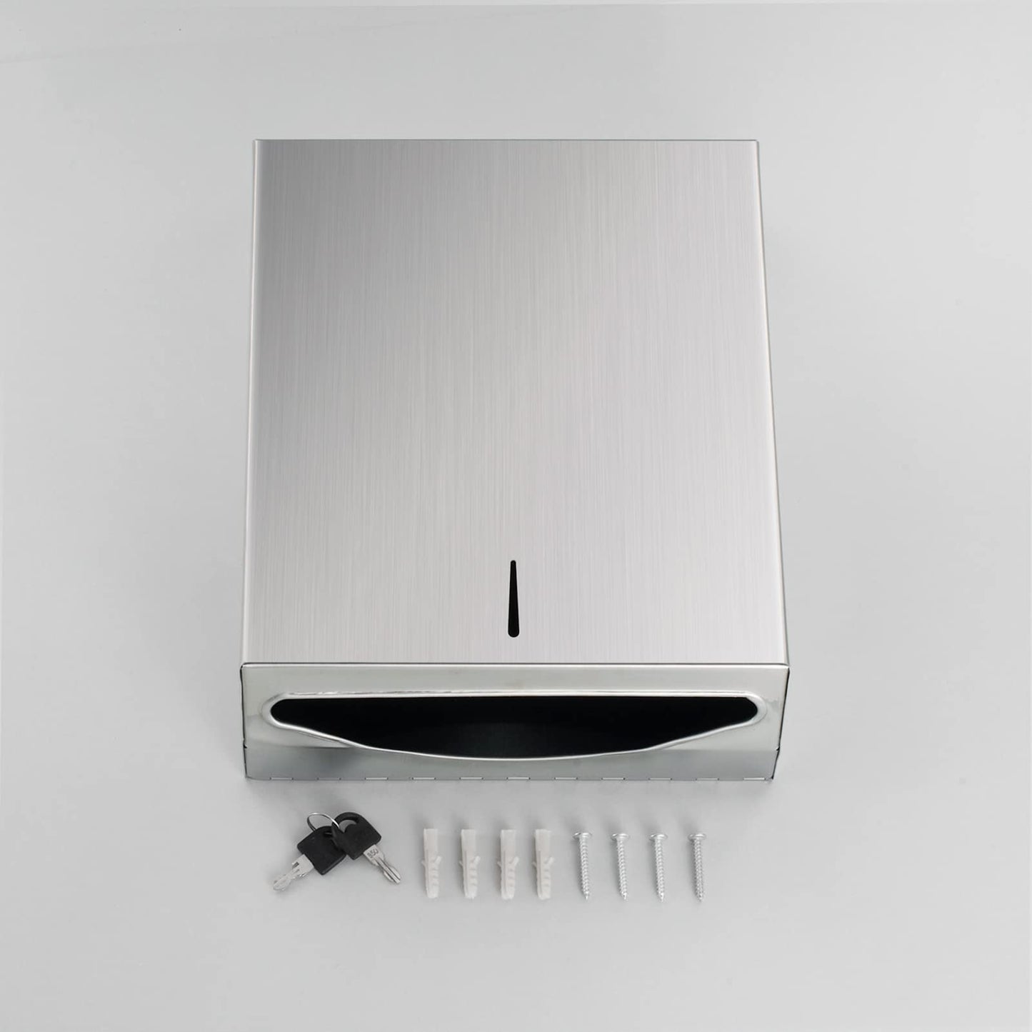 modunful Paper Towel Dispenser Wall Mount - Multifold Trifold Paper Towel Dispenser, Large Capacity Stainless Steel Tissue Holder, Suitable for Bathroom and Public Places