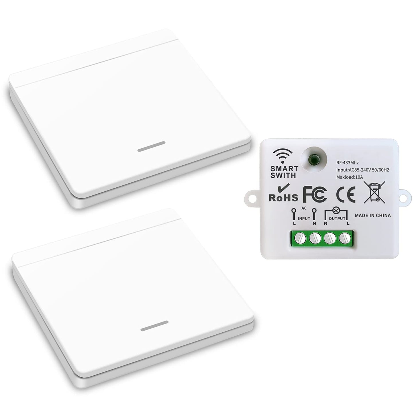 These RC radio light switches, radio transmitter safety switches, and receiver controllers 10A, easy installation for lamps up to 1500W.