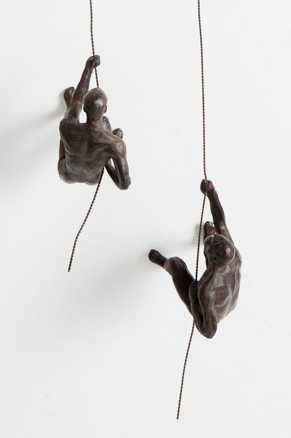 JOTEX Climbers 1526084 Decorative Figures 2-Pack, Rust Brown