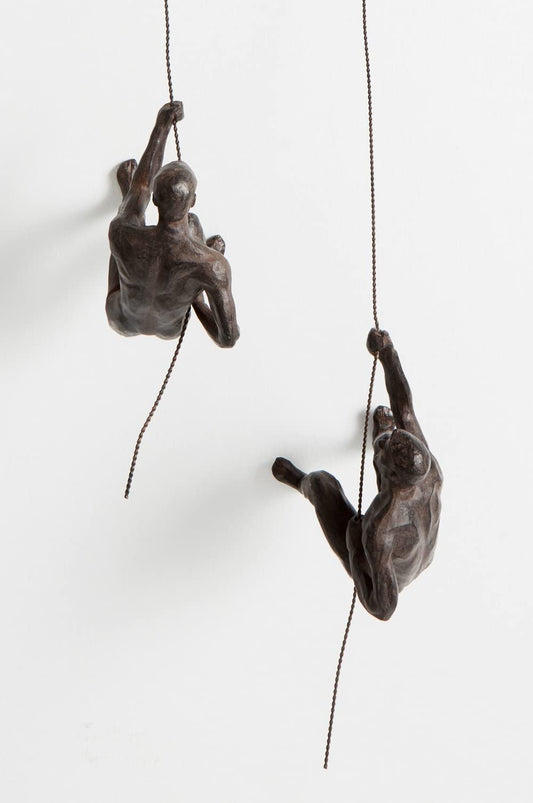 JOTEX Climbers 1526084 Decorative Figures 2-Pack, Rust Brown