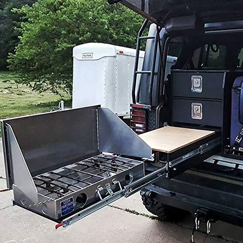 Junker 1 pair of heavy-duty slides KV1-250-H76-L305-LC 305 mm (12") with lock-in/out function. Heavy-duty full extension, load capacity up to 250 kg.
