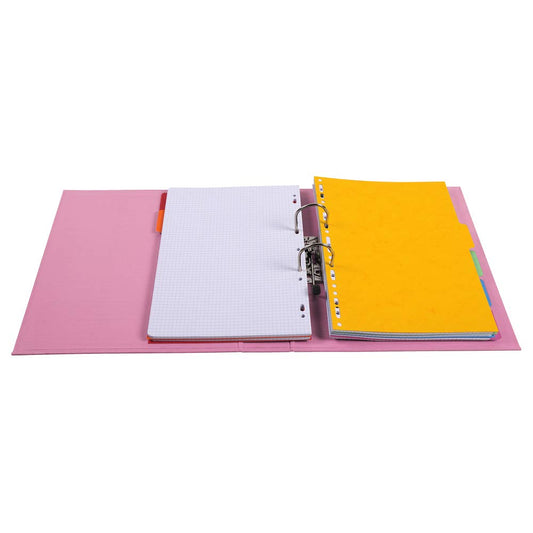 Exacompta 53755E 10-pack Premium PVC Binder Prem'Touch Pastel. 7 cm wide DIN A4 ring binder file folder office folder plastic folder slit folder Pink