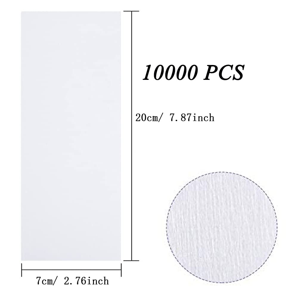 1000 pieces of non-woven strips for hot wax and sugar paste. Wax strips for bikini, legs, chest, back, intimate area, and face. Size: 7x20cm.