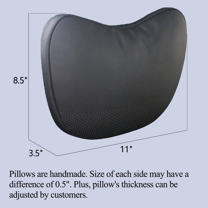 TANOLA Tesbeauty Tesla headrest cushions, neck pillows, unique design, genuine Nappa leather, Black, 2 pack, Rest