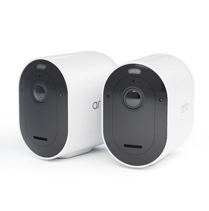 Arlo Pro 5 outdoor wireless surveillance camera X3 + certified SmartHub, 2K UHD, Black, Enhanced color night vision, 160° field of view, 2-way audio, with Secure Plan trial period