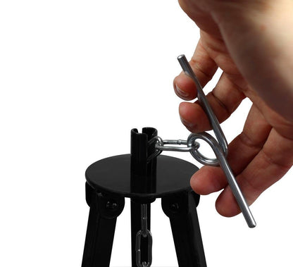 GRILLPLANET® Hungarian tripod 1.80m and original 30 L goulash kettle with lid/goulash pot kettle enameled for open fire