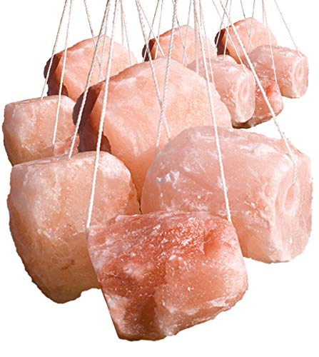 Makana Himalayan Salt Lick 18 pieces, each 2.5 kg, with rope.