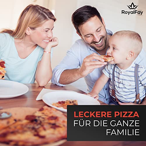RoyalFay Pizza Box Balls Made in Germany food-safe 30x40x8 cm (1 additional lid) white