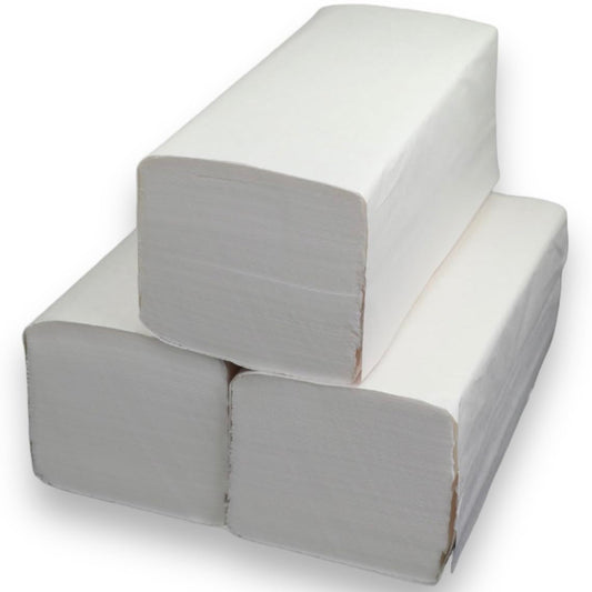 4000 sheets of premium white folded paper towels, 2-ply, 25 x 23 cm, ZZ-Fold