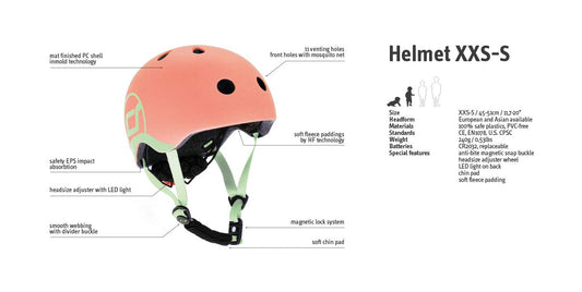 Scoot & Ride Children's Bike Helmet, Peach, 45 to 51cm