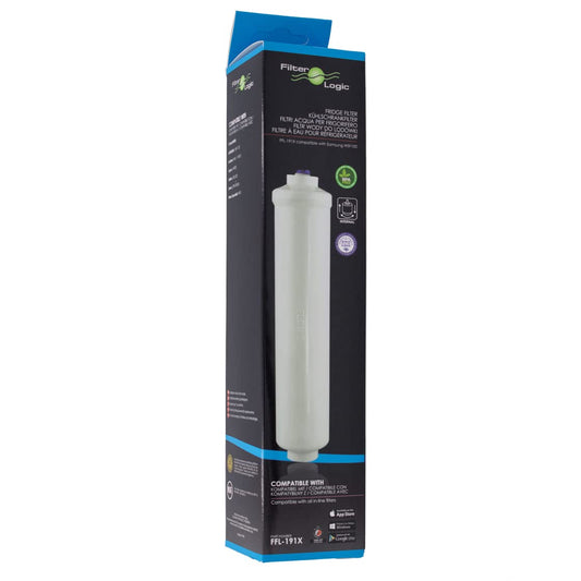 2x FilterLogic FFL-191X external water filters replace SAMSUNG DA29-10105J, HAFEX/EXP, HAFEX EXP/LG 5231JA2010B, 5231JA2010C / HAIER 0060823485A / WHIRLPOOL USC-100 refrigerator filters - Filter