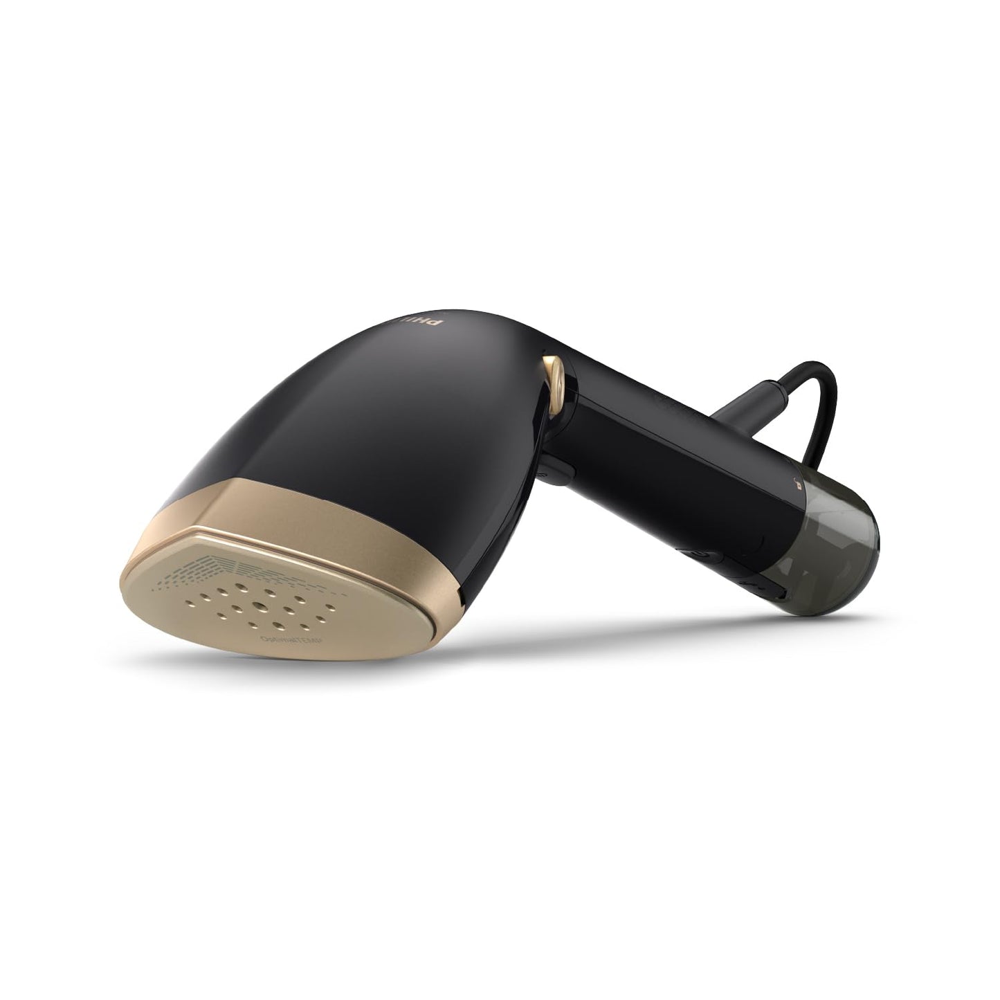 Philips Steamer 7000 Series - 1500W, 28g/min steam output, pointed metal heating plate, 2 removable water tanks, includes glove/StyleMat, Black (STH7060/80)