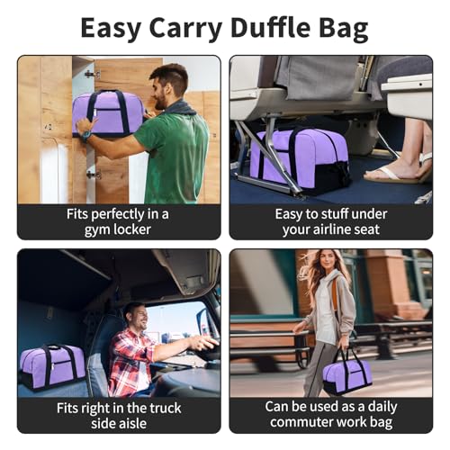 YoKelly Small Duffel Bag Mini Travel Bag, Sports Bag 18L, XS School Sports Bag, Weekender, Gym Bag 35x20x25cm - Purple