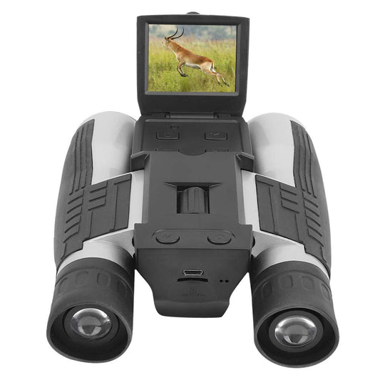 Adult binoculars with camera Fs608 12X32 Digital Telescope 1080P multifunction video recording outdoors for capturing images. Binoculars with 32G storage support tripod, built-in.