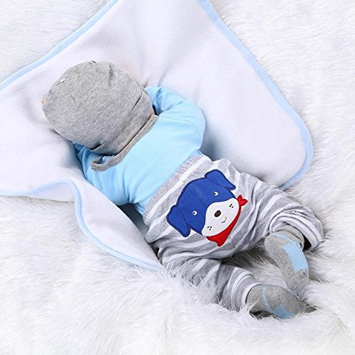 ZIYIUI Reborn Baby 22 inch 55cm Realistic Doll made of Soft Silicone Vinyl - Handmade, Looks like a real baby.