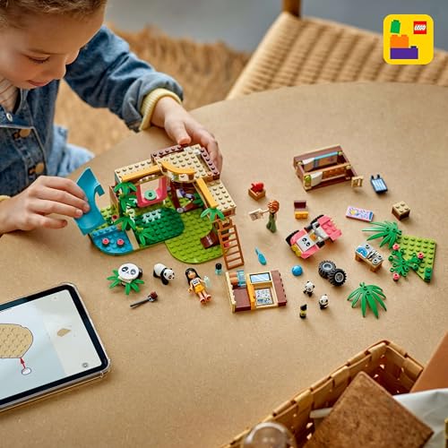 LEGO Friends Panda Care Station - Toy with treehouse, quad bike, 2 mini-dolls, and 3 panda figures - Creative set for girls aged 7 and up - 42648