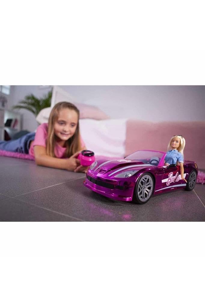 Mondo Motors 63619 Barbie RC Dream Car, remote control car for kids with room for 2 dolls, 43 x 18 x 13 cm, with remote control, toy for ages 3+