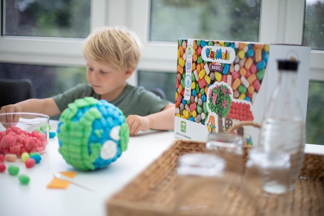 Playmais BASIC XL craft set for children aged 3 and up | Over 2000 pieces for crafting | Natural toy | Promotes creativity & motor skills | Gift for girls & boys | MADE IN GERMANY