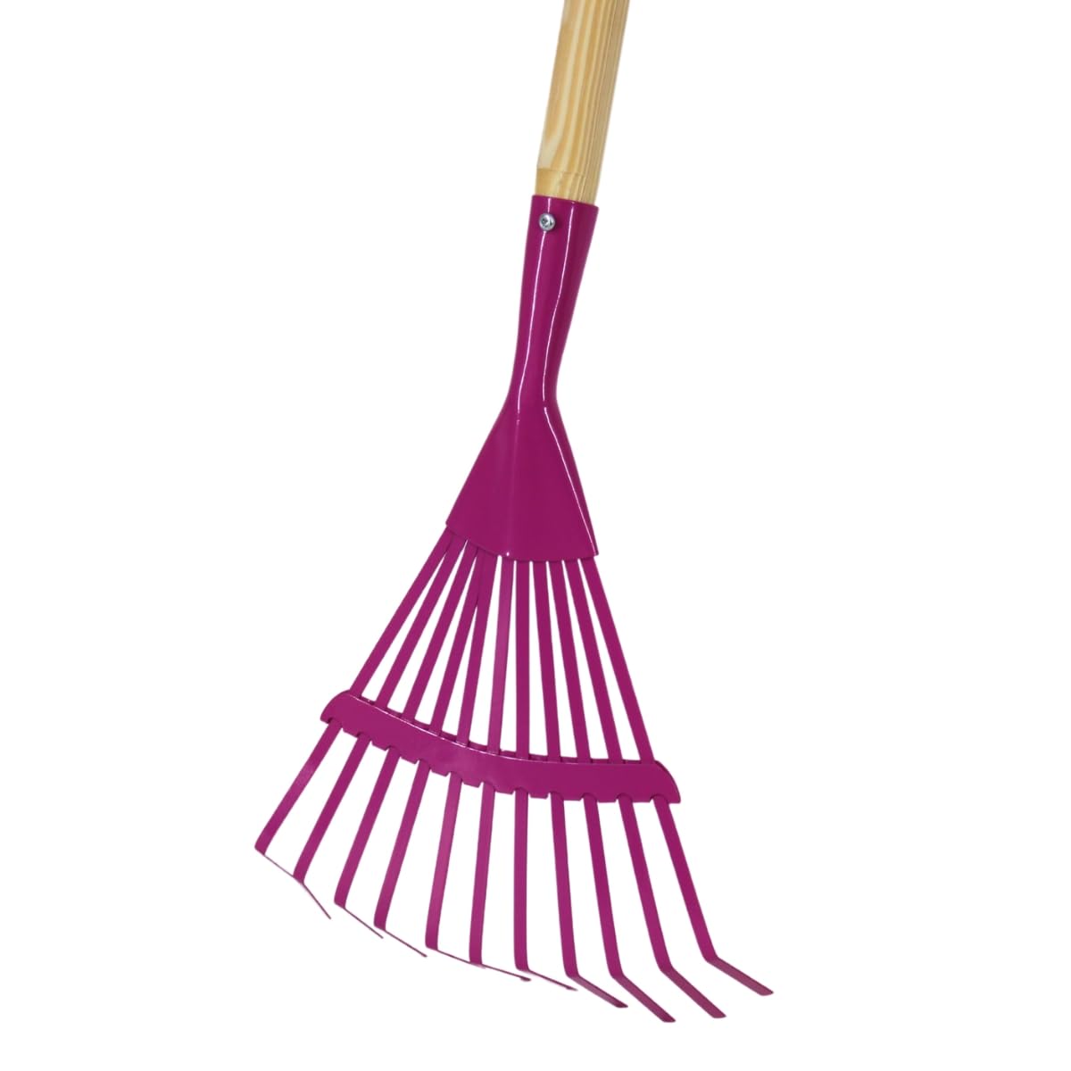 Record Kids Garden Tool Set 6 pieces - shovel, spade, rake, broom, leaf rake, straw broom - Metal - Wooden handle (76cm) Garden toys, gardening set, children's garden tools