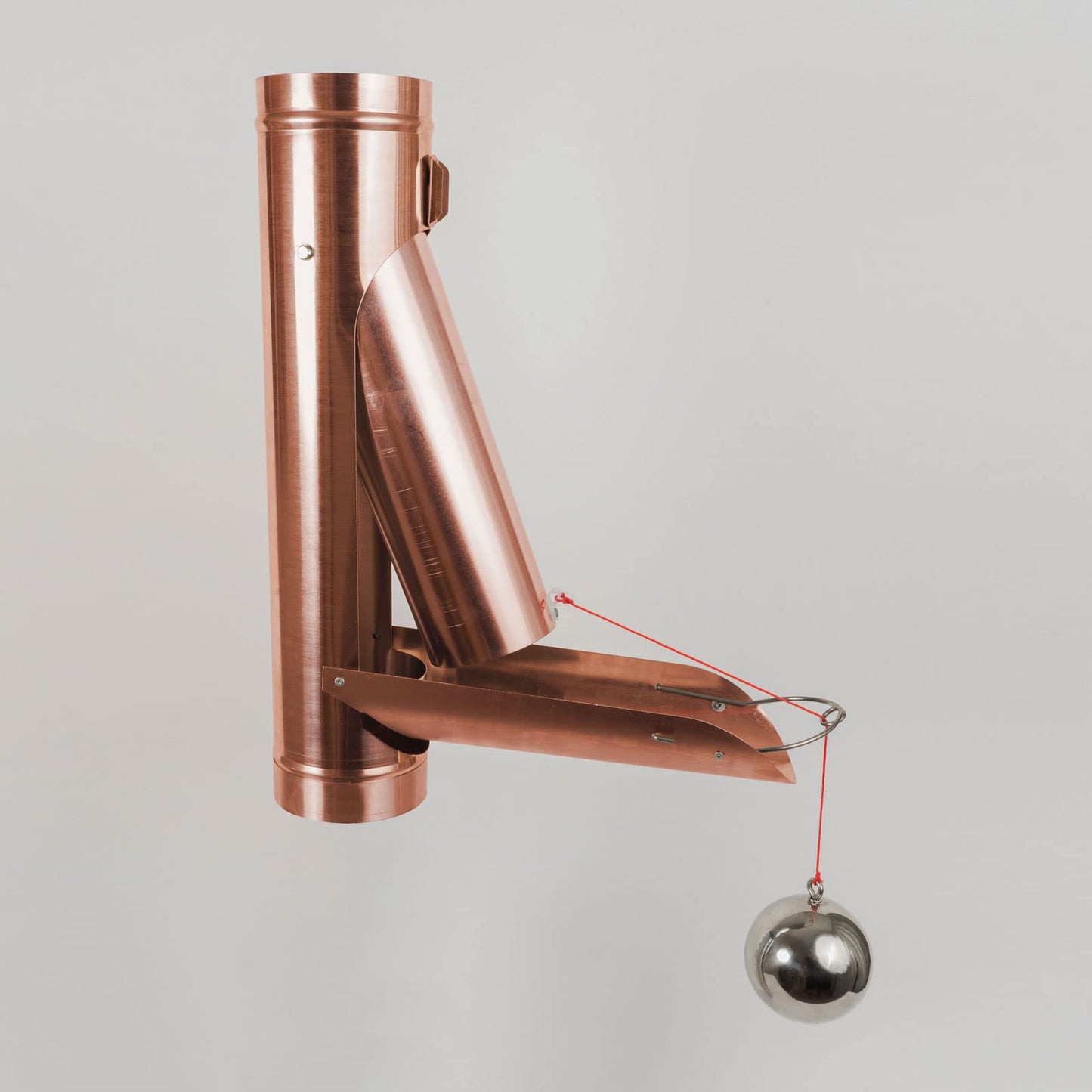 Rainwater flap copper automatic with float DN 100 incl. adapter Rain pipe flap with ball for filling rain barrels, rain barrels, and smaller rainwater tanks.