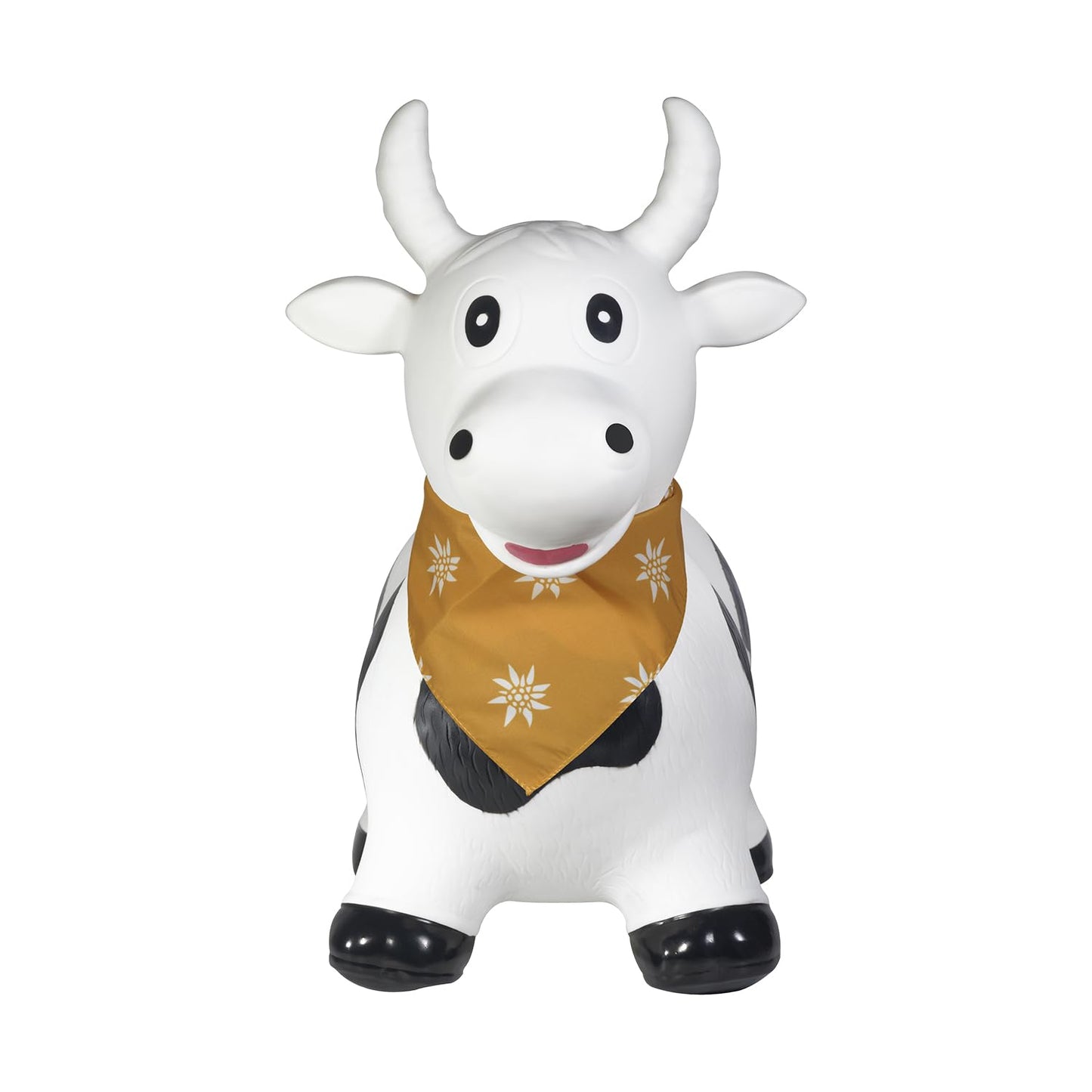Childhood Hopping Animal for Kids, subtle and modern colors, lovely details and high quality, includes air pump, Cow.