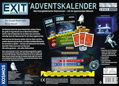 KOSMOS 684488 EXIT - The Game - Advent Calendar: The intergalactic race, with 24 exciting puzzles for ages 10 and up, an Escape Room game for Christmas.