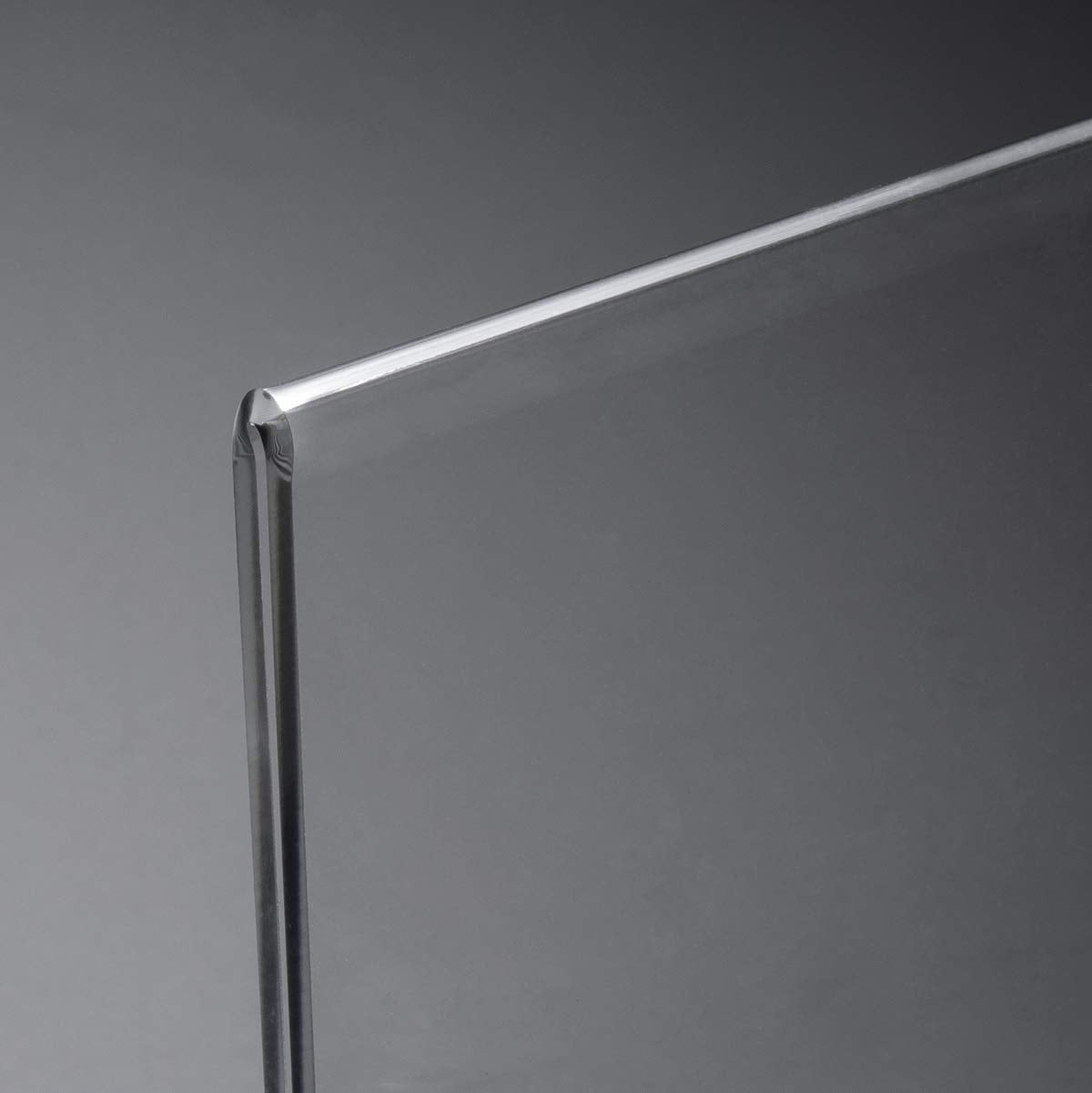 HIIMIEI Tabletop Sign Holder Slanted, 6 Pack Advertisement Display Stand / L-Stand Perfect for cafes, restaurants, exhibitions, offices, promotions, documents - Clear Acrylic (A4)