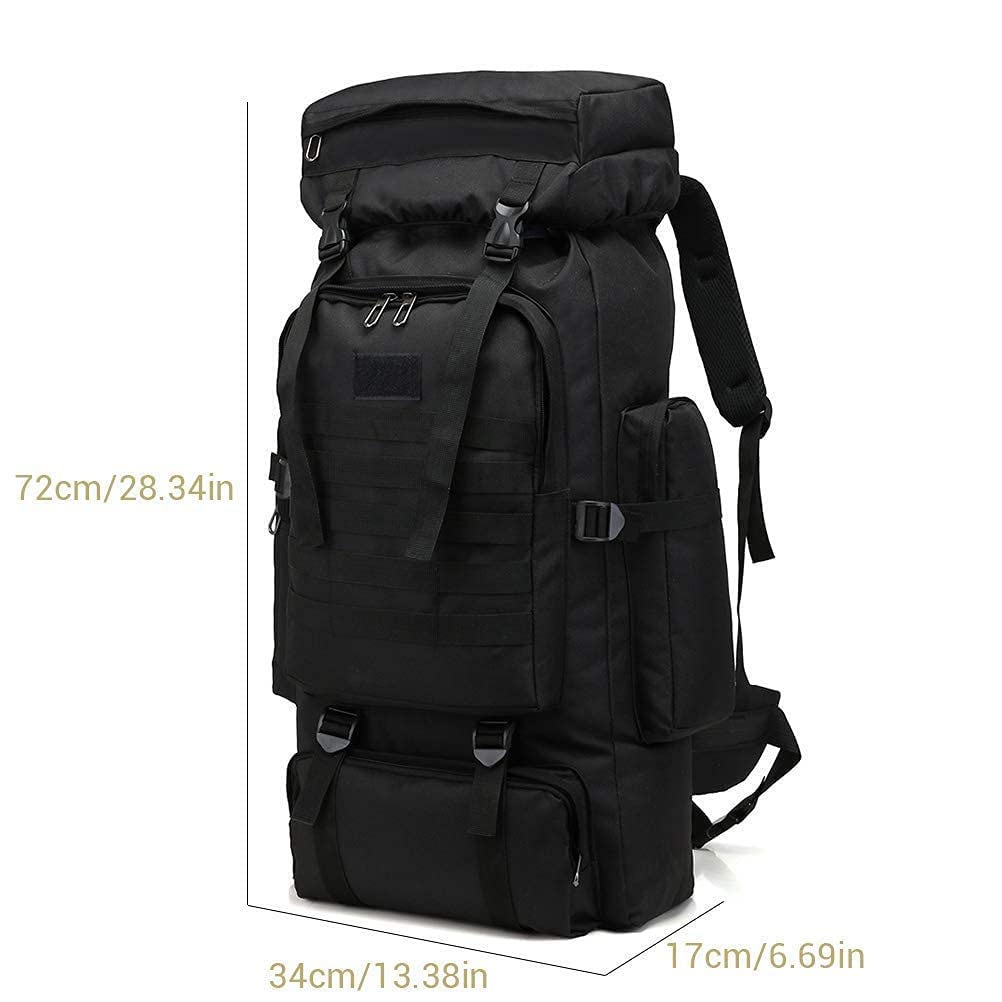 Kabxhueo Large Backpack 60L-80L Hiking Backpack Waterproof for Men & Women - Travel Backpack, Emergency Backpack, Trekking Backpack for Survival, Hiking, Camping, Fishing & Travel (Backpacker Backpack)