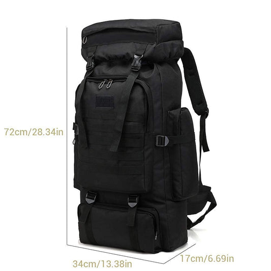 Kabxhueo Large Backpack 60L-80L Hiking Backpack Waterproof for Men & Women - Travel Backpack, Emergency Backpack, Trekking Backpack for Survival, Hiking, Camping, Fishing & Travel (Backpacker Backpack)
