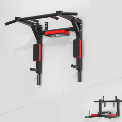 Luckyone Multifunctional Wall Mounted Pull-Up Bar, Dip Station for Home Gym, Indoor Training, supports up to 200 kg