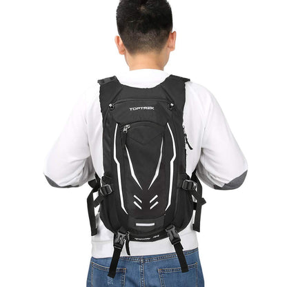 toptrek Bike Backpack 18L Ultra-lightweight Bicycle Backpack with Rain Cover and Helmet Cover Hydration Backpack Waterproof Cycling Backpack Sports Backpack Hydration Backpack (Green)