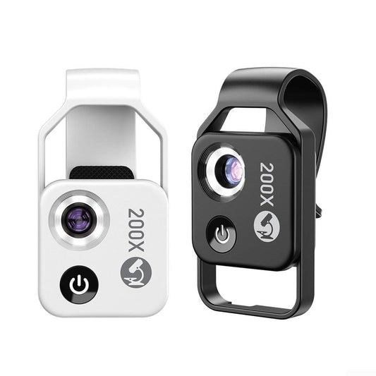 200 x mobile microscope lens with LED light, portable digital microscope for kids, handheld microscope, dermatoscope, skin diagnosis, hair analyzer