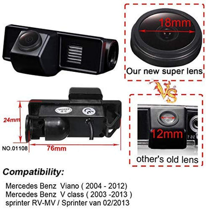 Car rear view camera waterproof parking camera for Mercedes Benz Vito W639/Viano/V Class/Sprinter RV-MV (HD Camera)