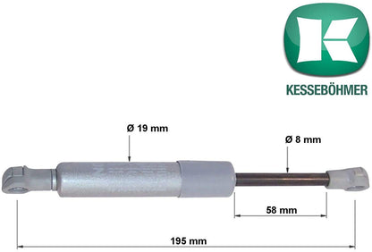 2 x SO-TECH® Kesseböhmer Compression Spring Lift-O-Mat (reinforced version) 200N (215N) for HSB High Lift Fitting
