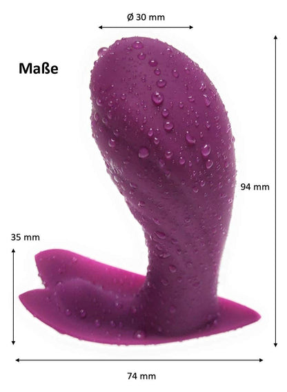 DESIRE TO GO 2 | The great bag with 2 stylish silicone Lovetoys for on the go | Butterfly vibrator with remote control + anal plug | Erotic gift box for her + him | Sex toy set for women.